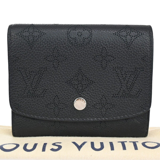 LOUIS VUITTON Iris Compact Bifold Wallet Monogram Mahina Leather M62540 11RC495