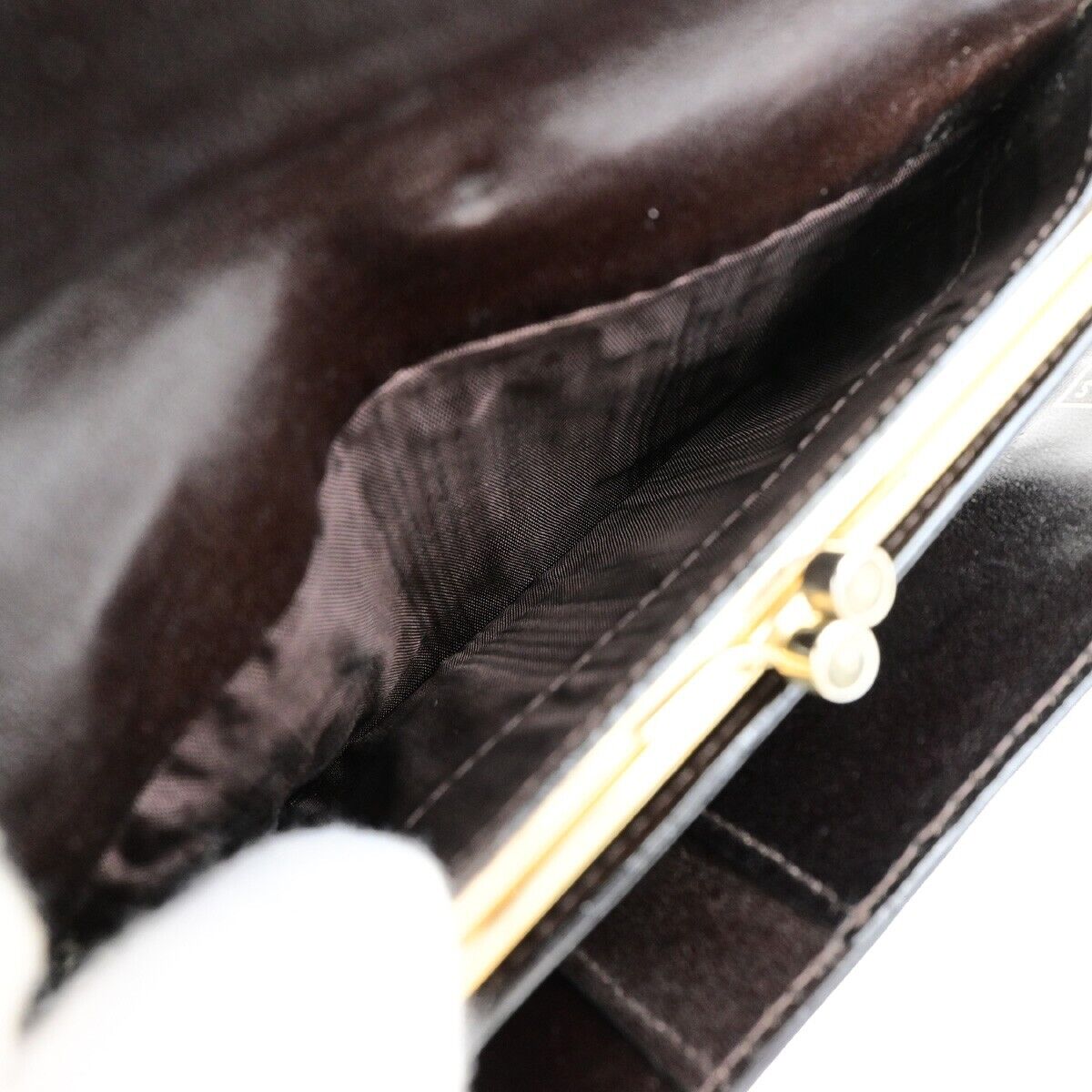 FENDI Logo Zucca Pattern Bifold Wallet Purse Canvas Leather Brown Italy 01EB515