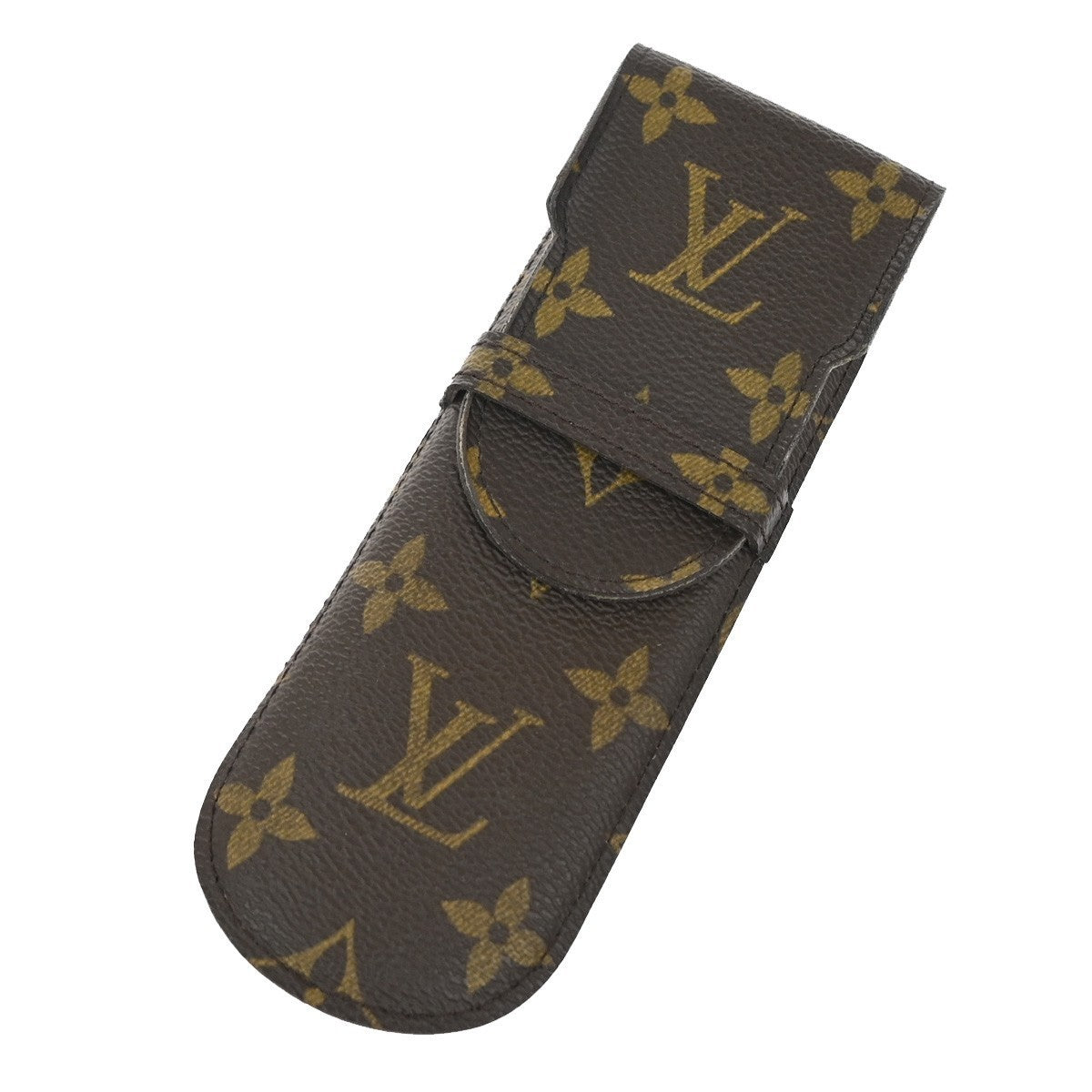 LOUIS VUITTON Etui Stylo Pen Case Monogram Leather Brown Spain M62990 67KP254