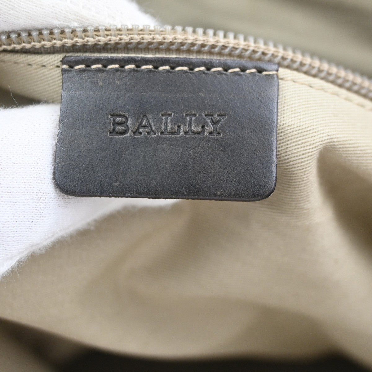 BALLY Logo Flap Shoulder Bag Canvas Leather Brown Red GHW Italy 07TA650