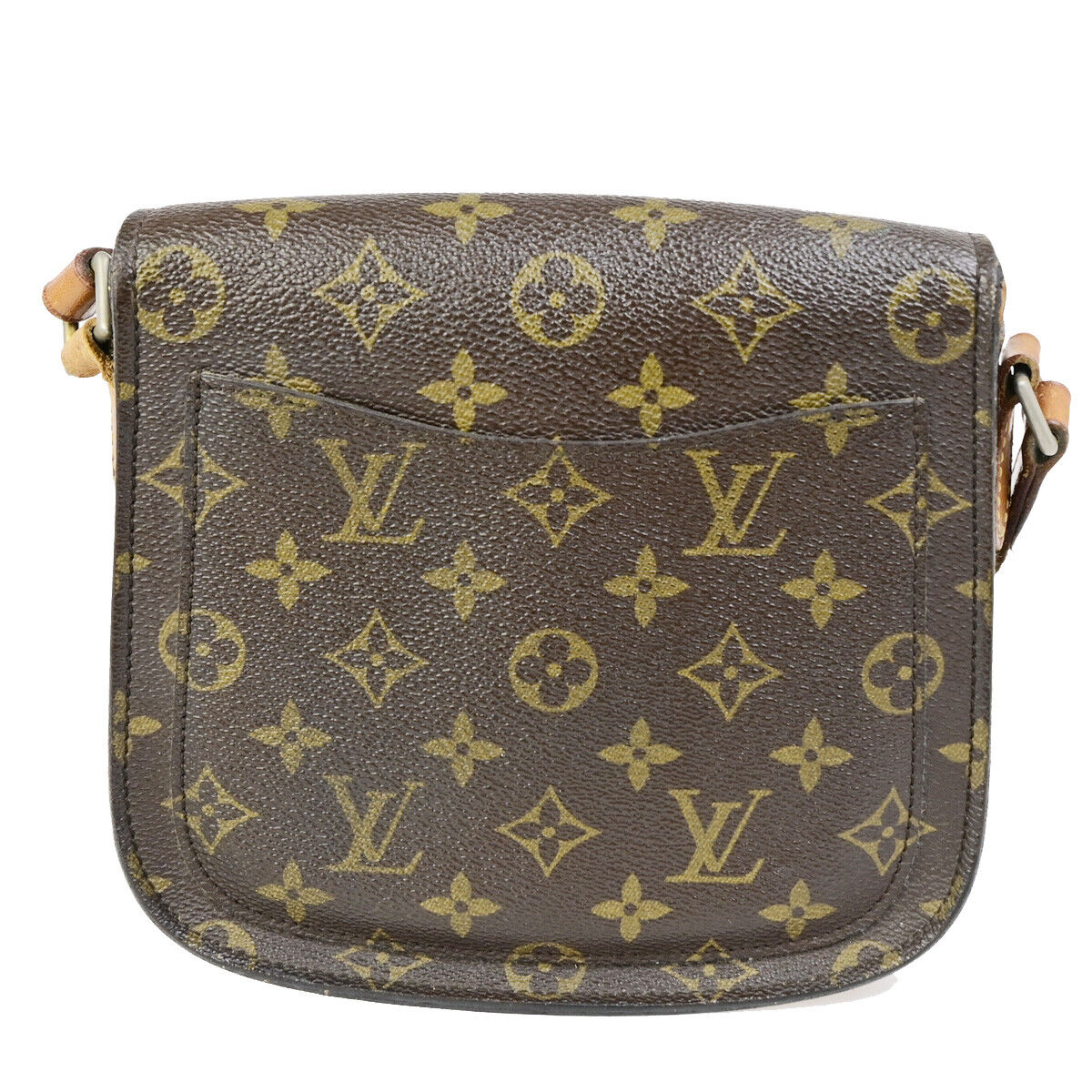LOUIS VUITTON Saint Cloud MM Shoulder Bag Monogram Leather Brown M51243 62SJ498