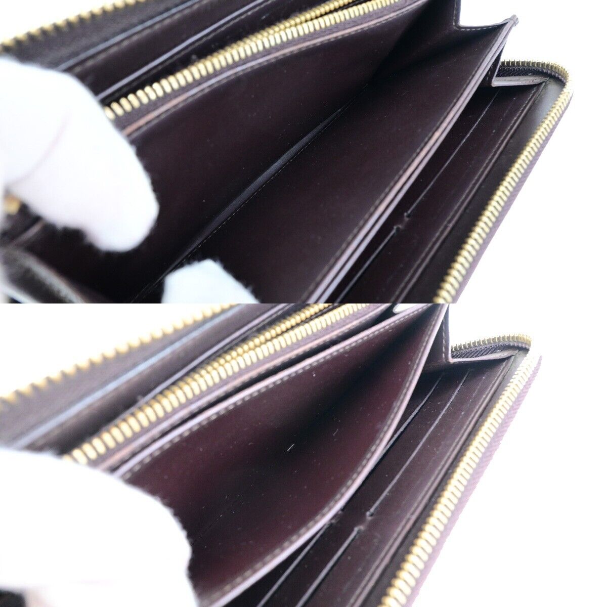 LOUIS VUITTON Zippy Long Wallet Monogram Vernis Leather Amarante M93522 67EB376