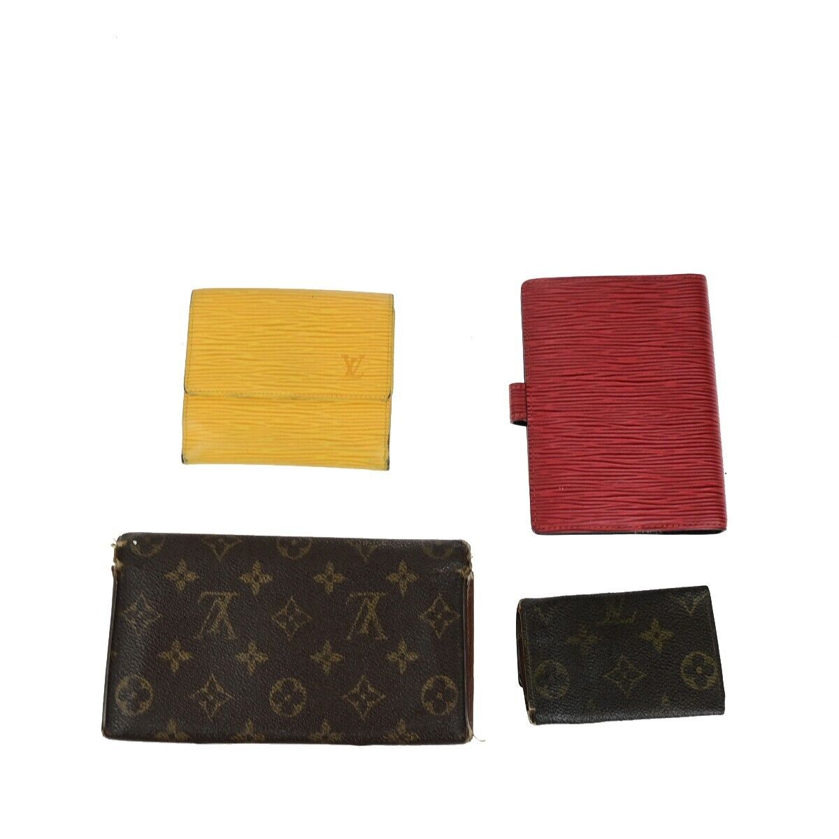 LOUIS VUITTON 4 Set Wallet Agenda Key Case Monogram Epi Leather BN RD YW 09KA451