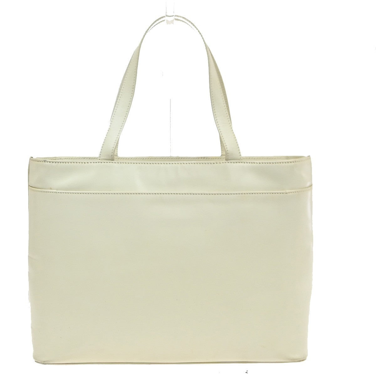 LOEWE Logo Shoulder Tote Hand Bag Leather Beige GHW Spain 67MA550