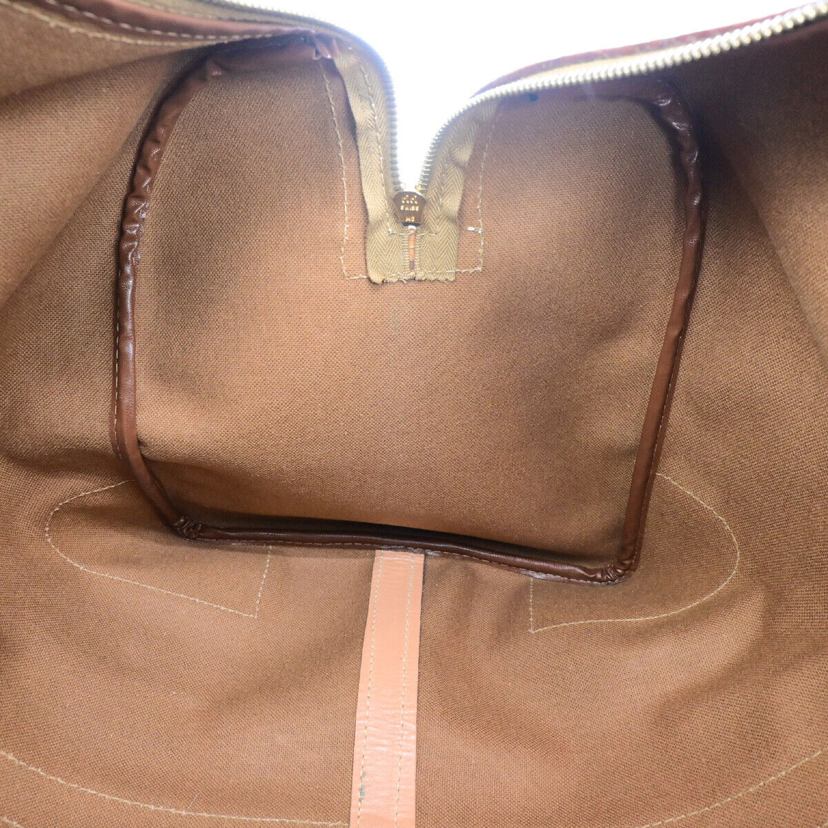 CELINE Logo Macadam Pattern Travel Hand Bag PVC Leather Brown GHW 62YG501
