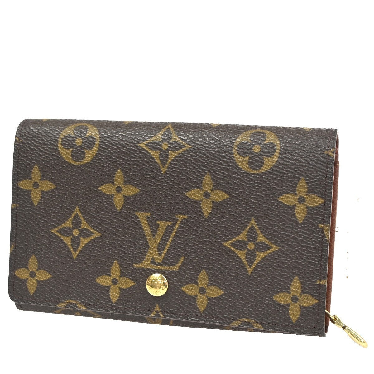LOUIS VUITTON Porte Monnaie Billets Tresor Wallet Monogram Brown M61730 09KC301