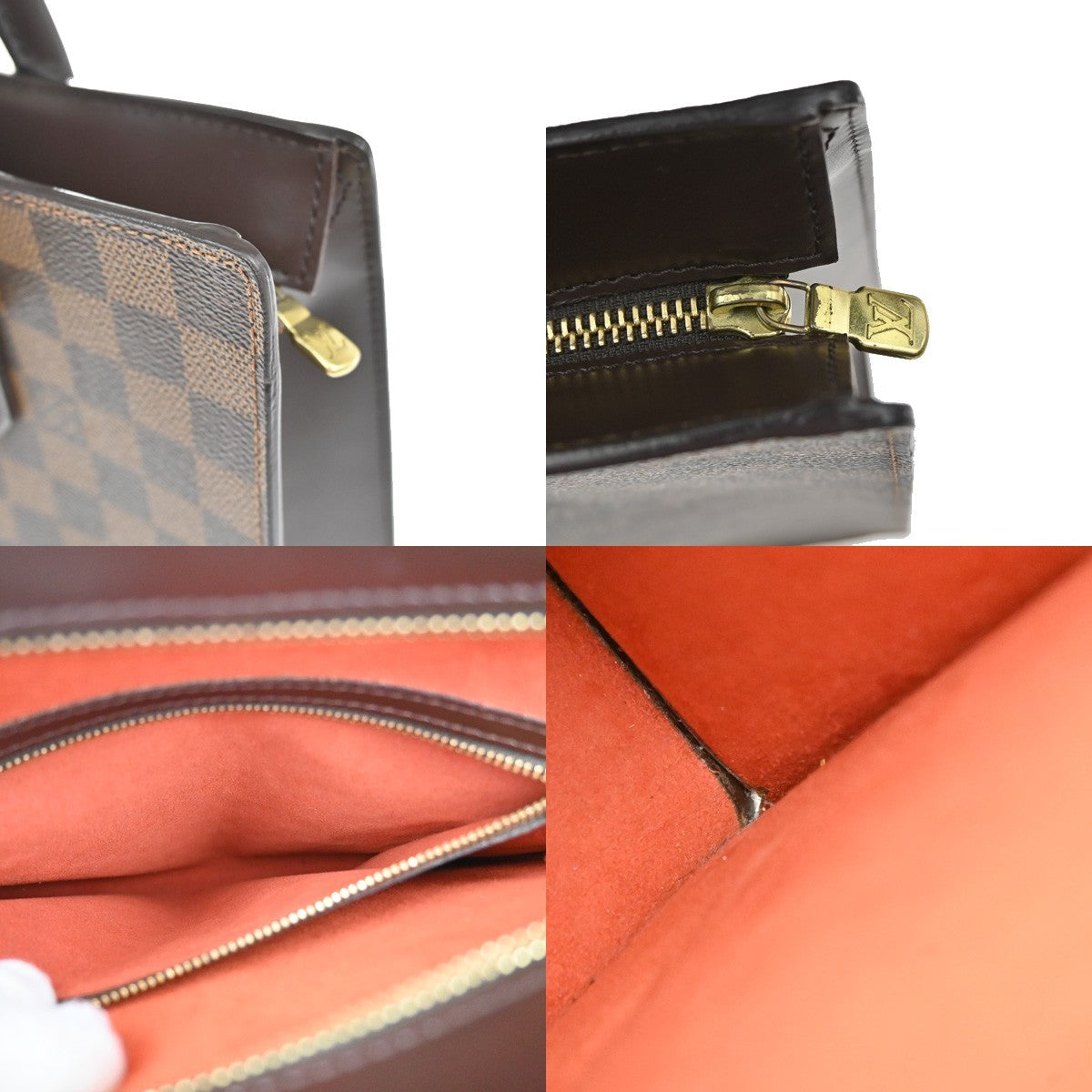 LOUIS VUITTON Venice PM Hand Tote Bag Damier Ebene Leather Brown N51145 12YJ100