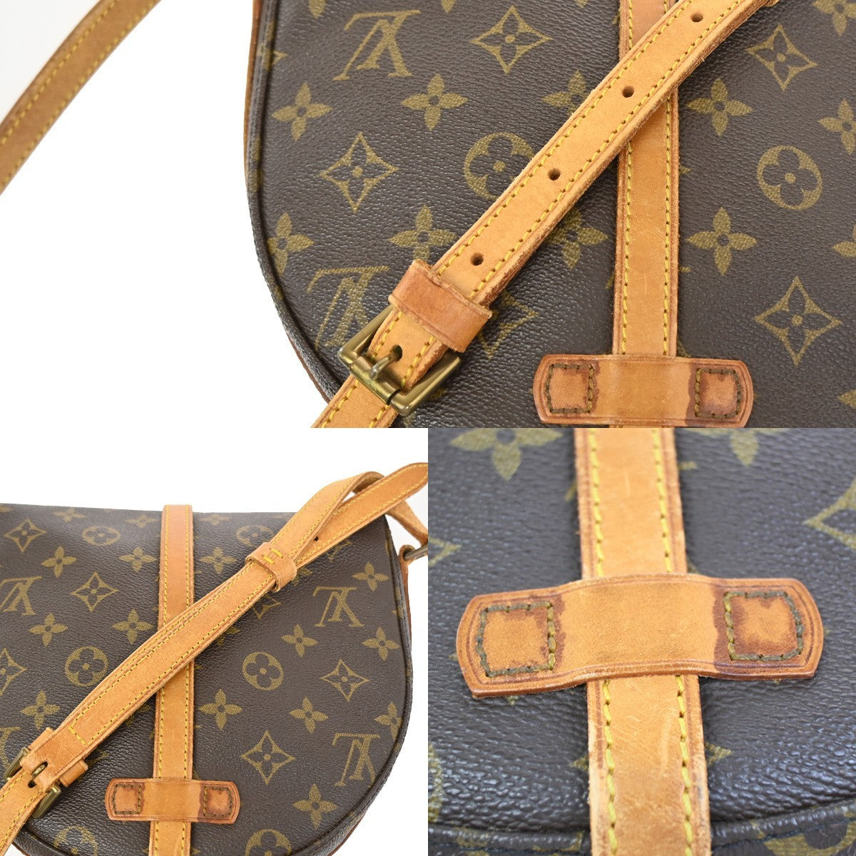 LOUIS VUITTONI Chantilly MM Shoulder Bag Monogram Leather Brown M51233 65AA213