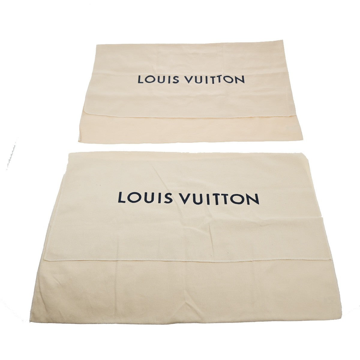 LOUIS VUITTON Logo 30 Set Drawstring Dust Bag Canvas Cotton Beige Brown 62CA727