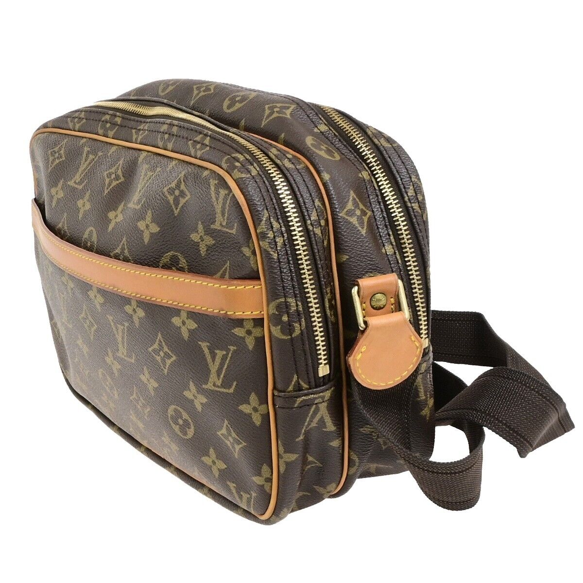 LOUIS VUITTON Reporter PM Crossbody Shoulder Bag Monogram Leather M45254 84FB402