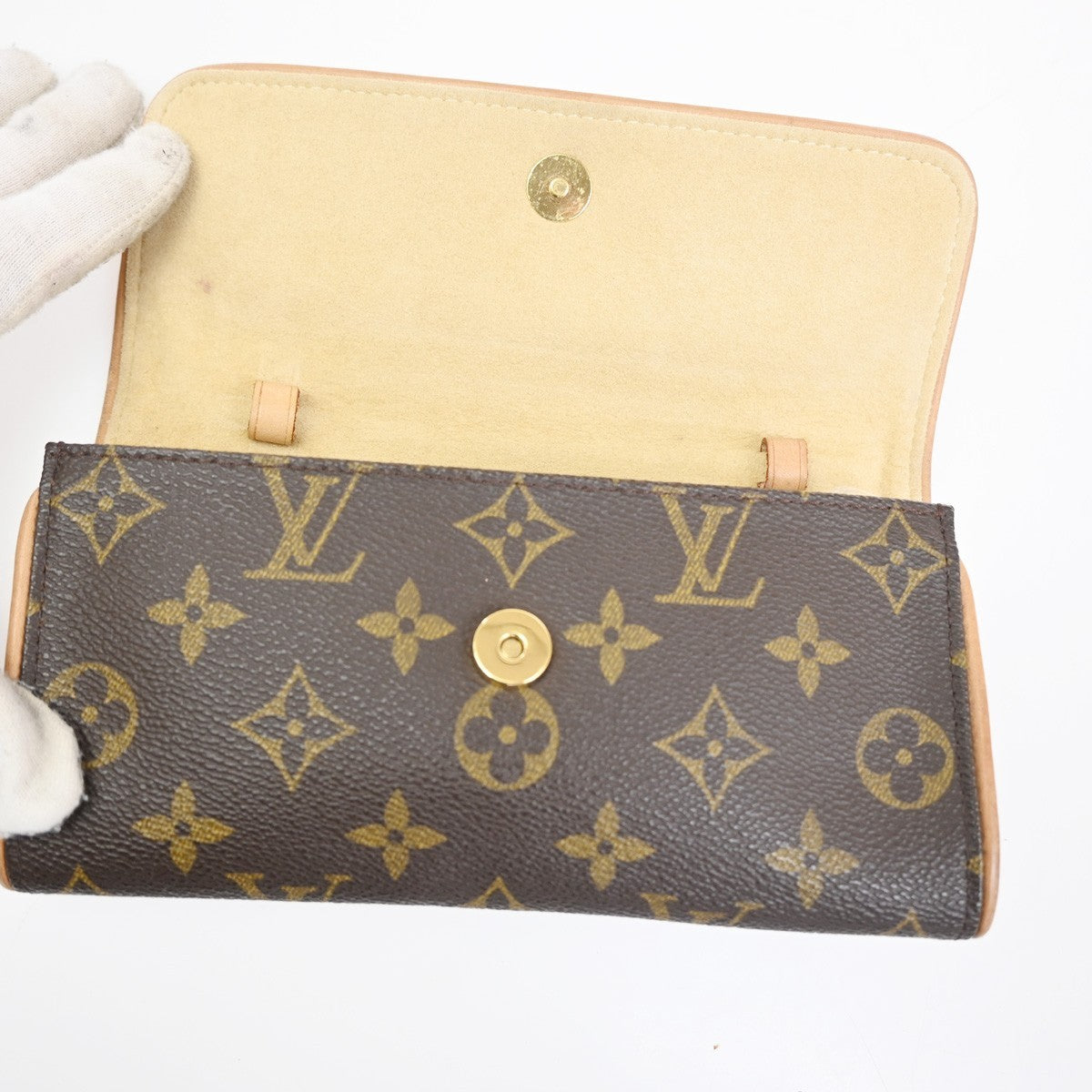 LOUIS VUITTON Pochette Twin PM 2Way Shoulder Clutch Bag Monogram M51854 88TA581