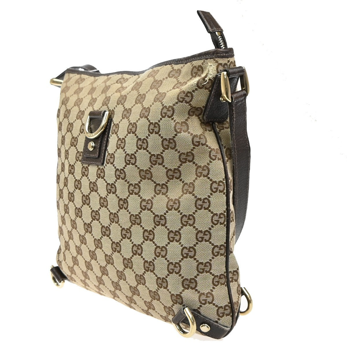 GUCCI Logo Abbey GG Pattern Shoulder Bag Canvas Leather BN BE GHW Italy 05MA666
