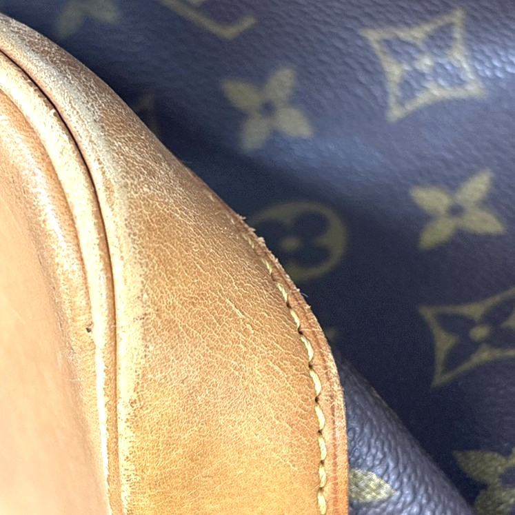 LOUIS VUITTON LV Logo Alma Hand Bag Monogram Leather Brown France M51130 73MA512