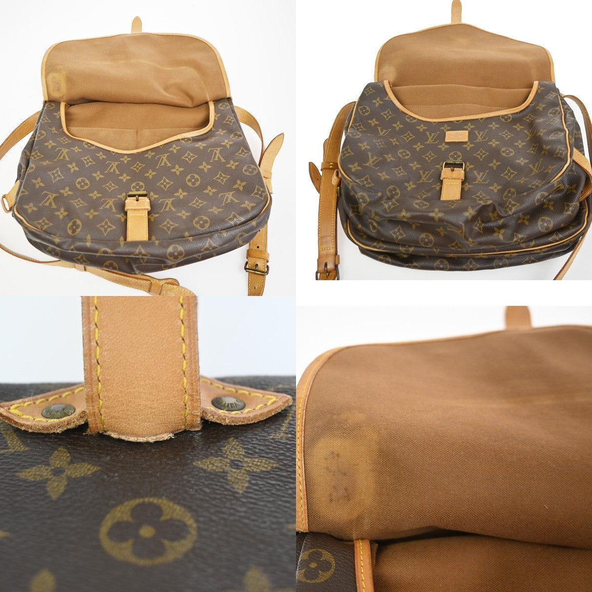 LOUIS VUITTON Saumur 35 Shoulder Bag Monogram Leather BN France M42254 73KC829