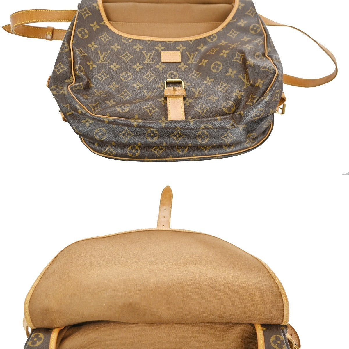 LOUIS VUITTON Saumur 35 Shoulder Bag Monogram Leather BN France M42254 82MA432