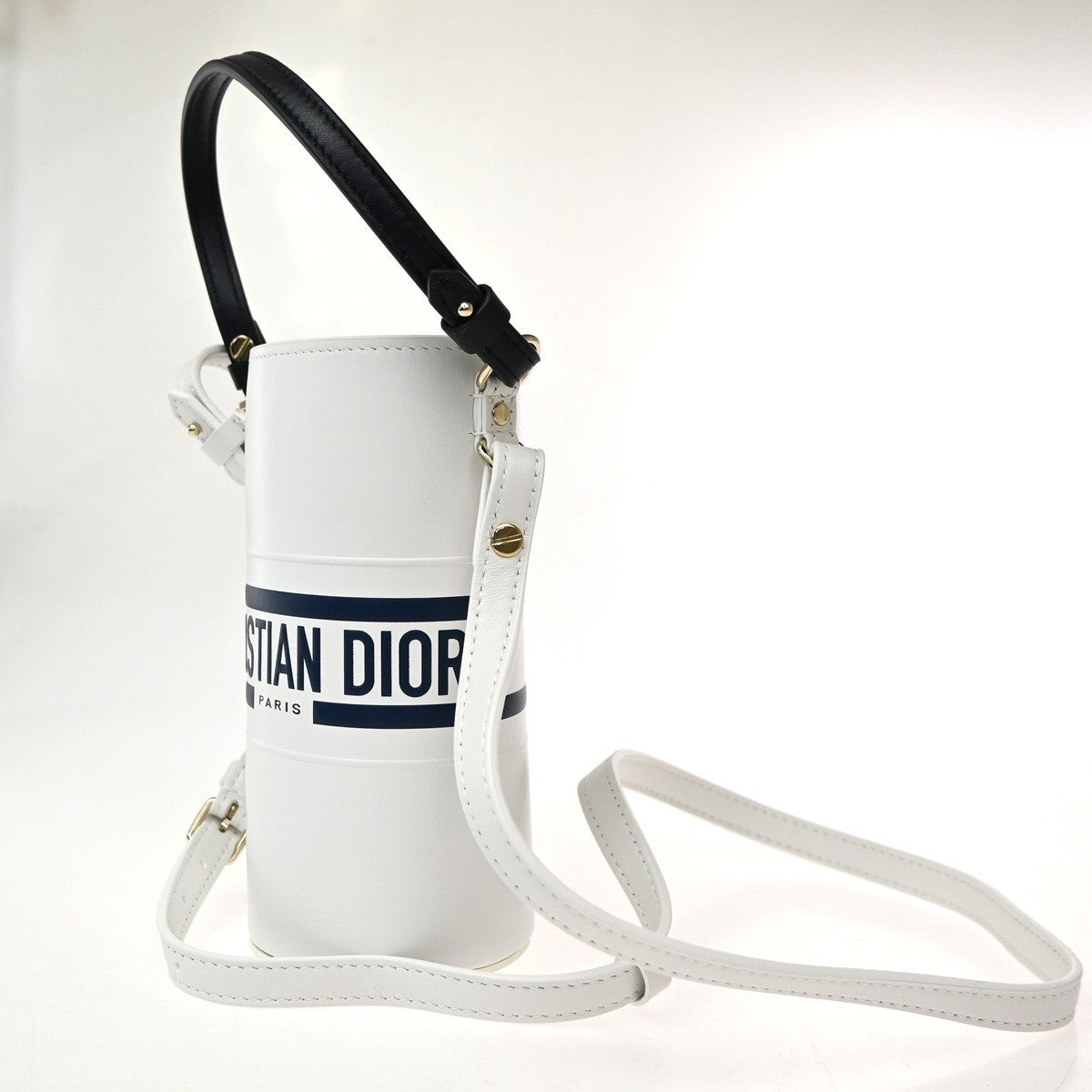 CHRISTIAN DIOR Vibe 2Way Bottle Holder Shoulder Bag Printed Leather WE 70RL764