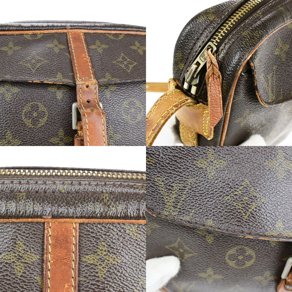 LOUIS VUITTON Jeune Fille PM Shoulder Bag Monogram Leather Brown M51227 67SJ522