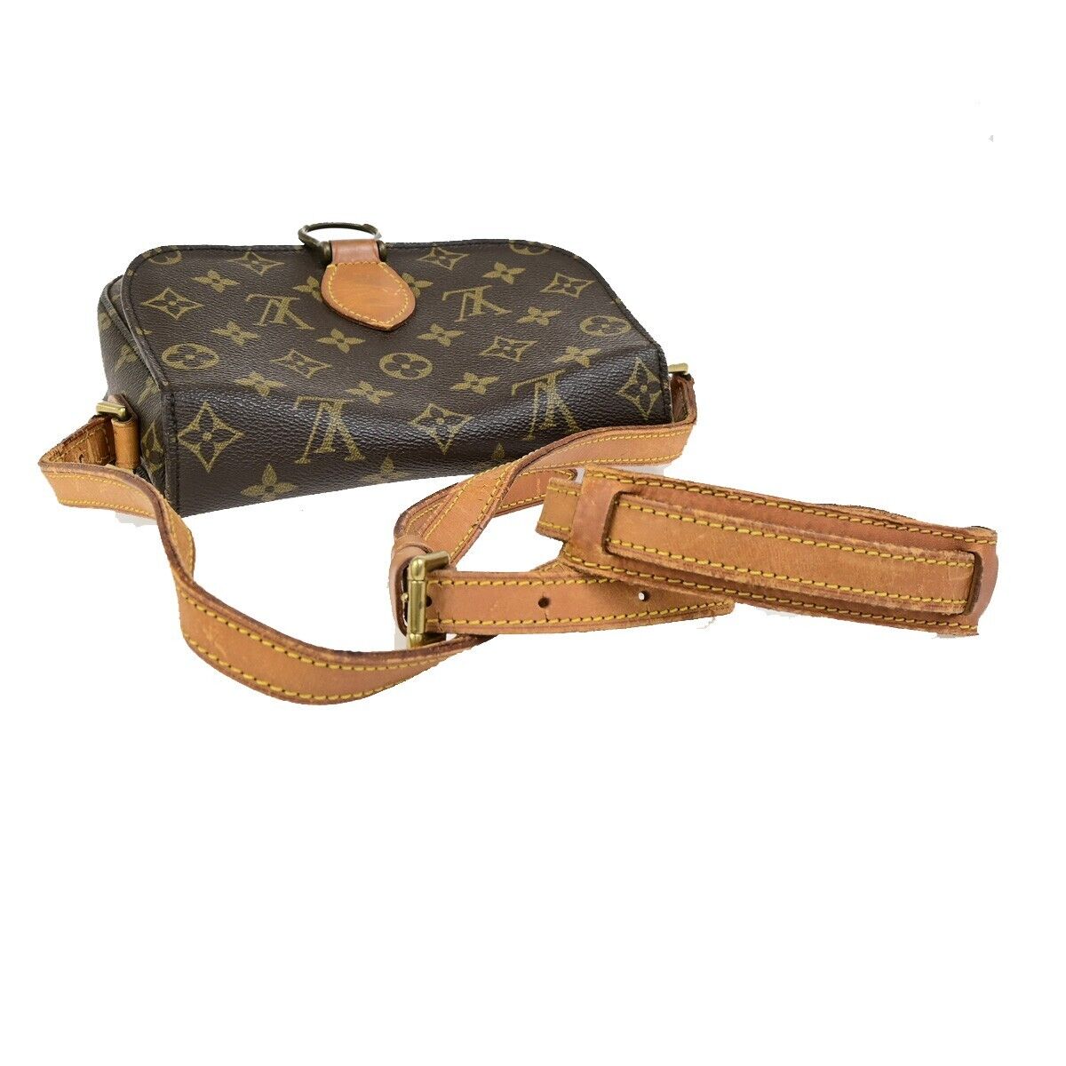 LOUIS VUITTON Saint Cloud MM Shoulder Bag Monogram Leather Brown M51243 65FB335