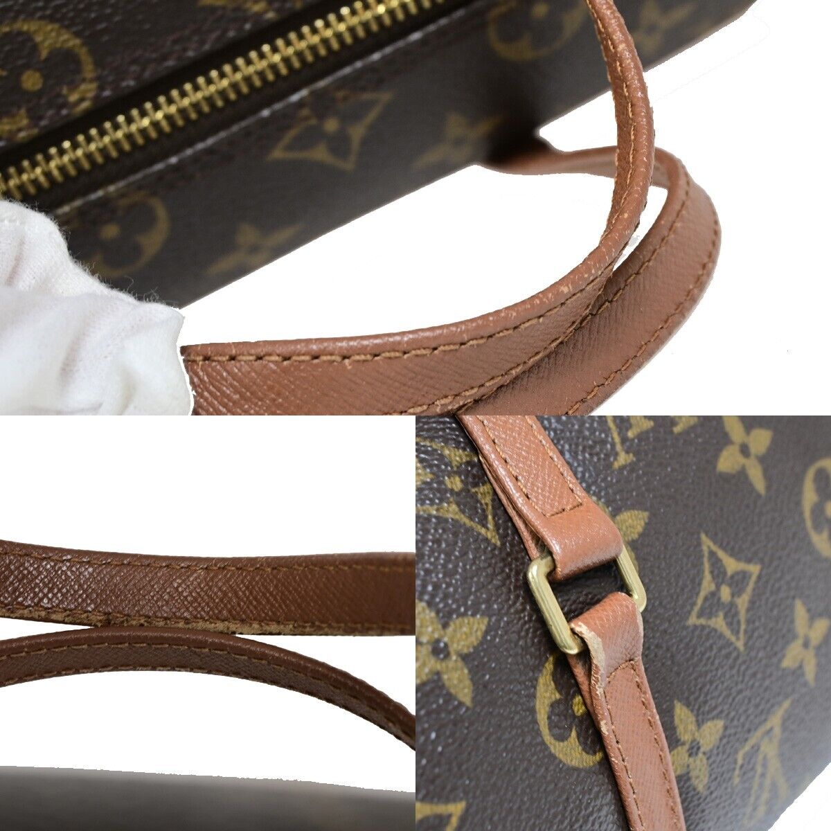LOUIS VUITTON Logo PAPILLON 30 Hand Bag Monogram Leather Brown M51365 16SH956
