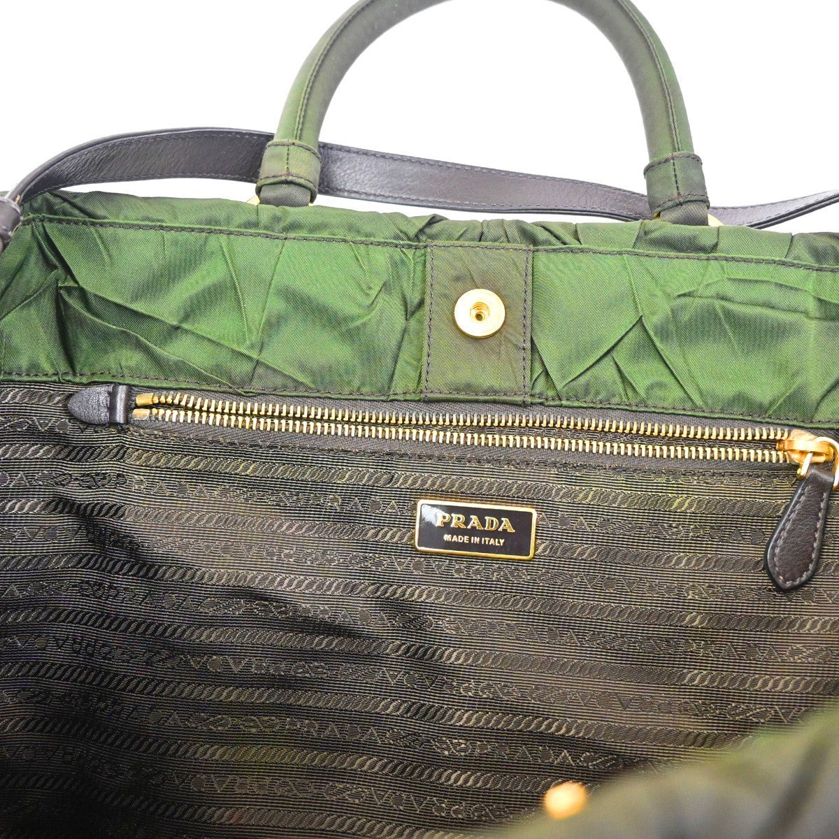PRADA Tessuto 2Way Shoulder Hand Tote Bag Nylon Leather Brown GHW Italy 76KD027