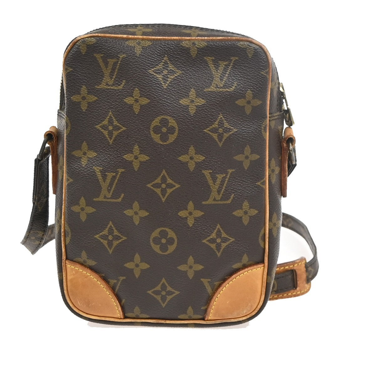 LOUIS VUITTON Danube Shoulder Bag Monogram Leather Brown France M45266 35KC828