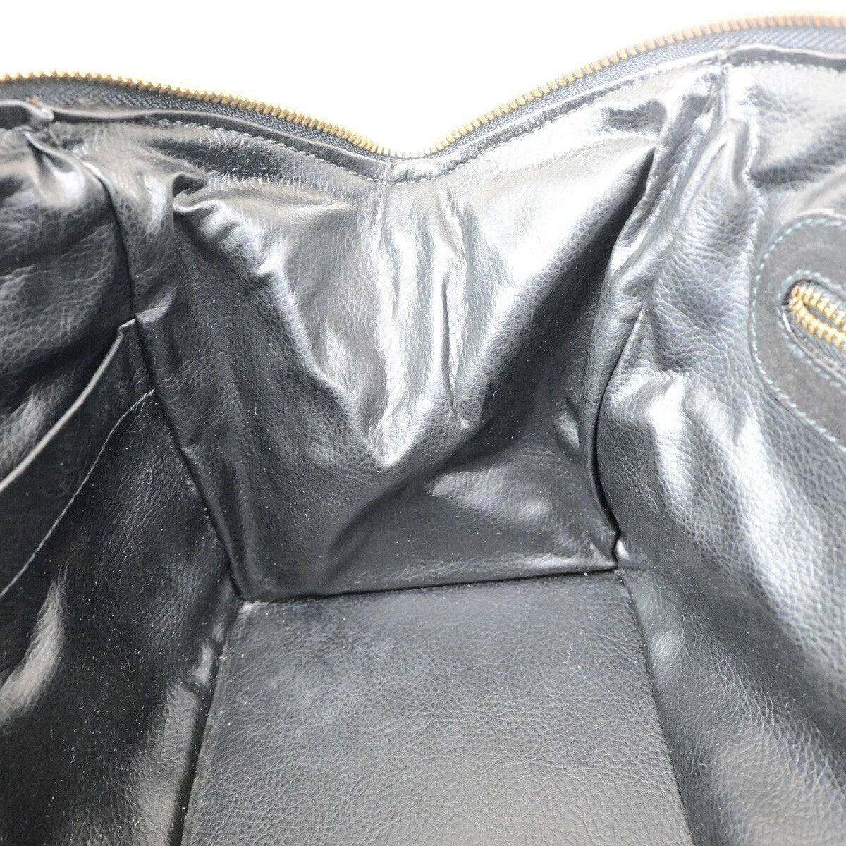 FENDI Logo 2Way Vanity Shoulder Hand Bag Suede Leather Black GHW Italy 10RK596