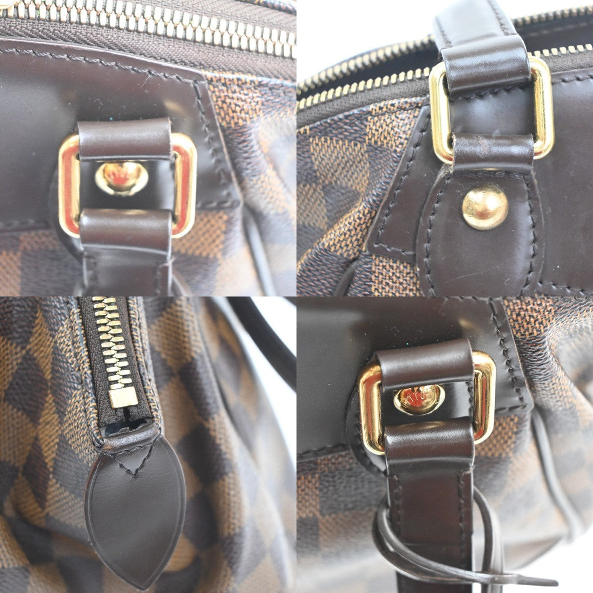 LOUIS VUITTON Verona PM Shoulder Bag Damie Ebene Leather Brown N41117 20EG394