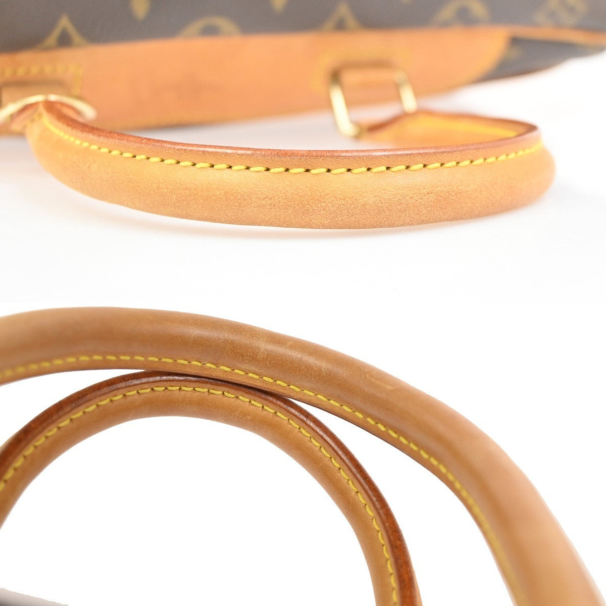 LOUIS VUITTON LV Logo Deauville Hand Bag Monogram Leather Brown M47270 16CA812