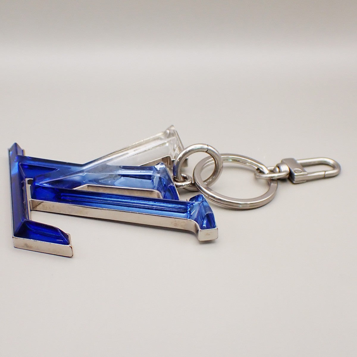 LOUIS VUITTON Bijoux Sac LV Prism Bag Charm Silver Blue MP2365 61YH697