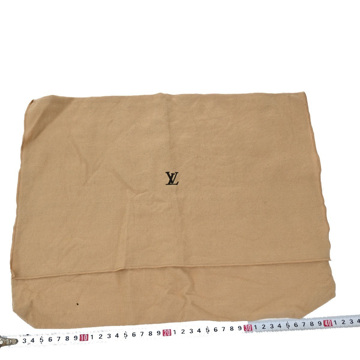 LOUIS VUITTON Logo 10 Set Dust Bag Drawstring Canvas Cotton Beige Brown 09KP113