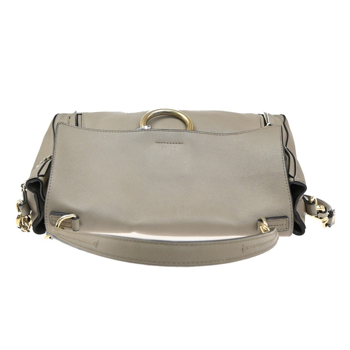 CHLOE Faye Day 2Way Shoulder Hand Bag Leather Beige GHW Italy 80AA119