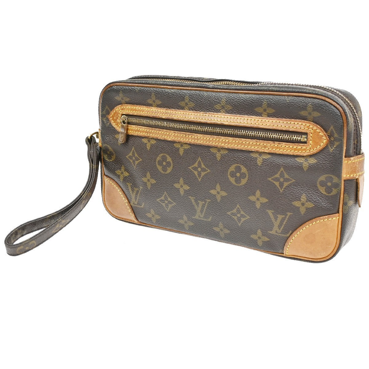 LOUIS VUITTON Marly Dragonne GM Clutch Hand Bag Monogram Brown M51825 67KC558