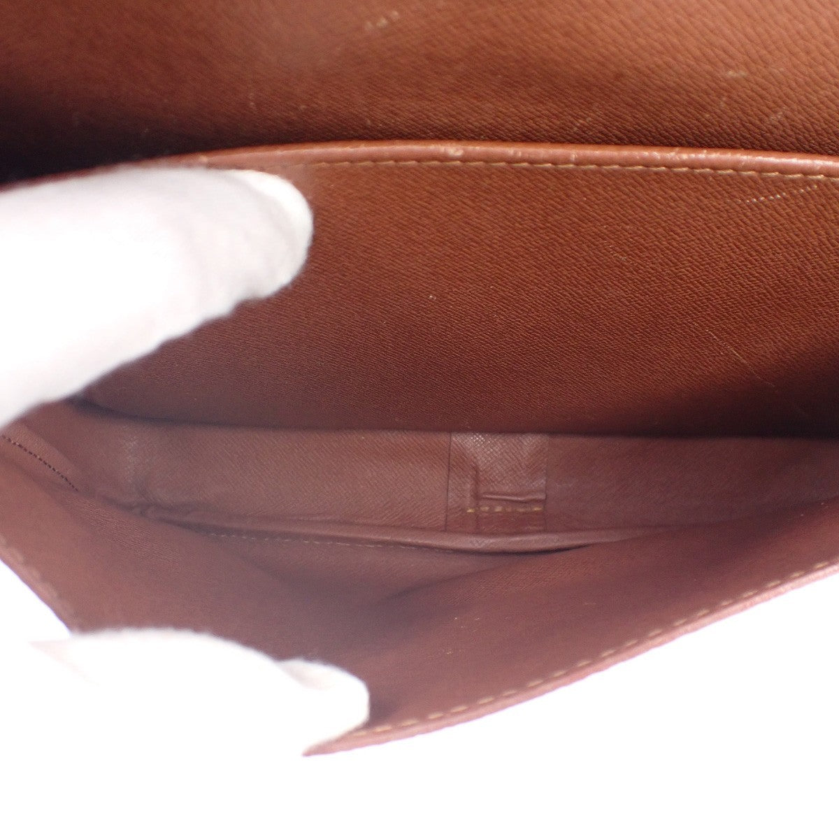 LOUIS VUITTON Cartouchiere GM Shoulder Bag Monogram Leather Brown M51252 32KC955