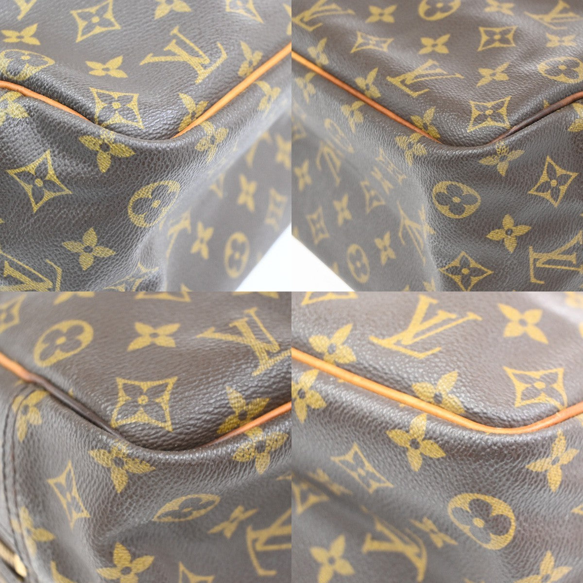 LOUIS VUITTON LV Logo Deauville Hand Bag Monogram Leather Brown M47270 31KC607