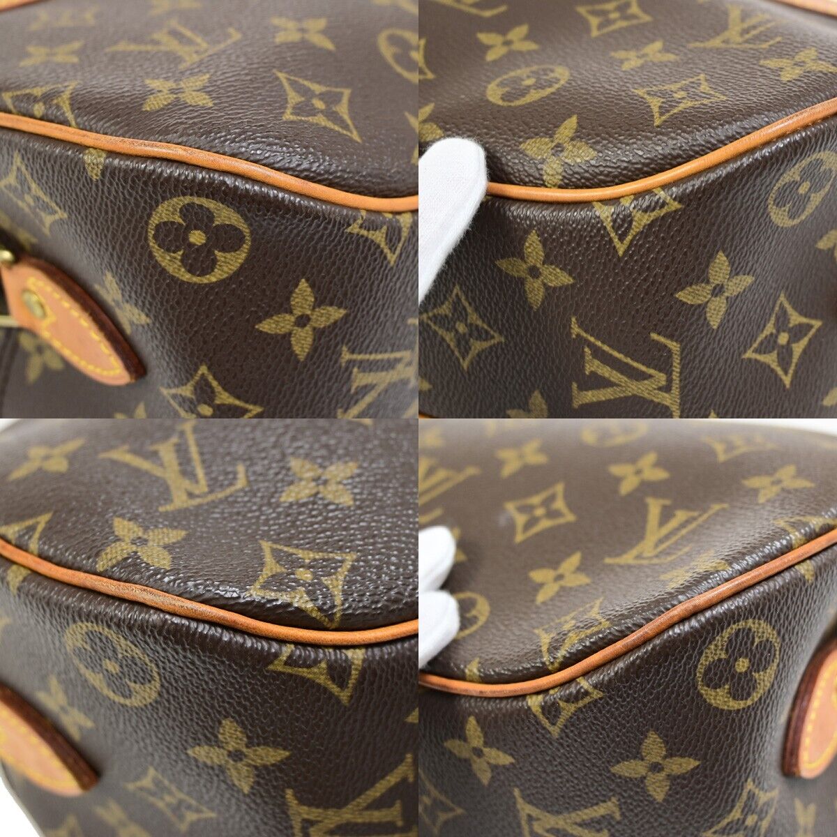 LOUIS VUITTON Blois Crossbody Shoulder Bag Monogram Leather Brown M51221 75FA672