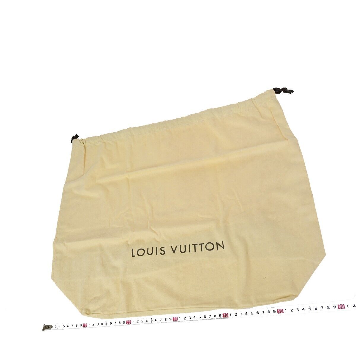 LOUIS VUITTON Logo 10 Set Dust Bag Drawstring Canvas Cotton Beige Brown 09FA768