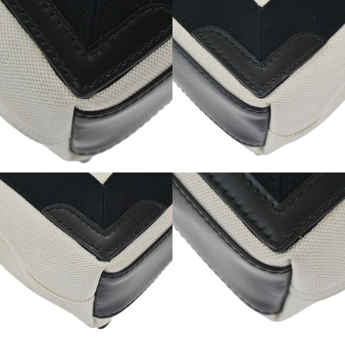 BALENCIAGA LOGO Navy Cabas XS Hand Bag Canvas Leather White Black 70TA232