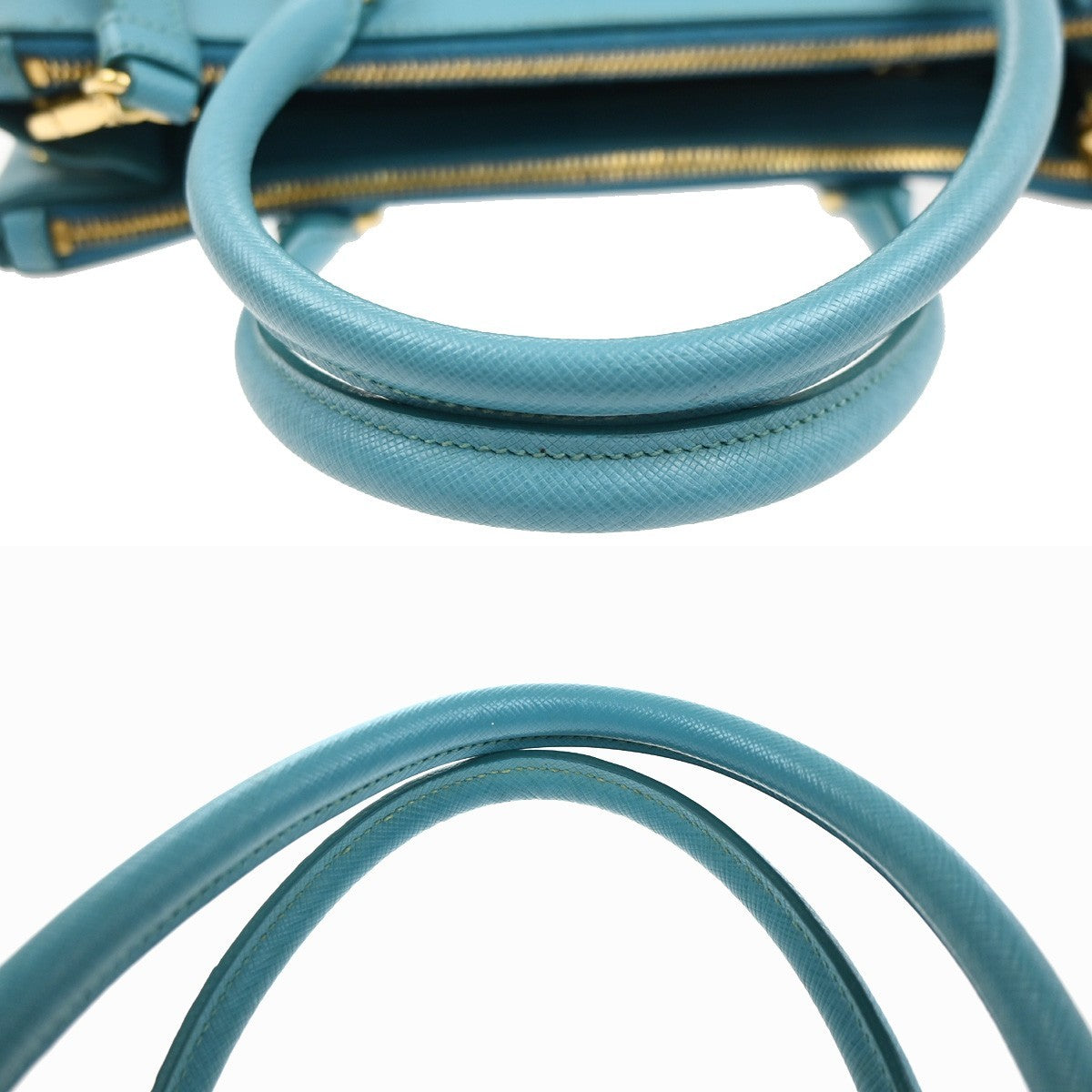 PRADA Galleria 2way Shoulder Hand Bag Saffiano Leather Blue Italy GHW 12KC931
