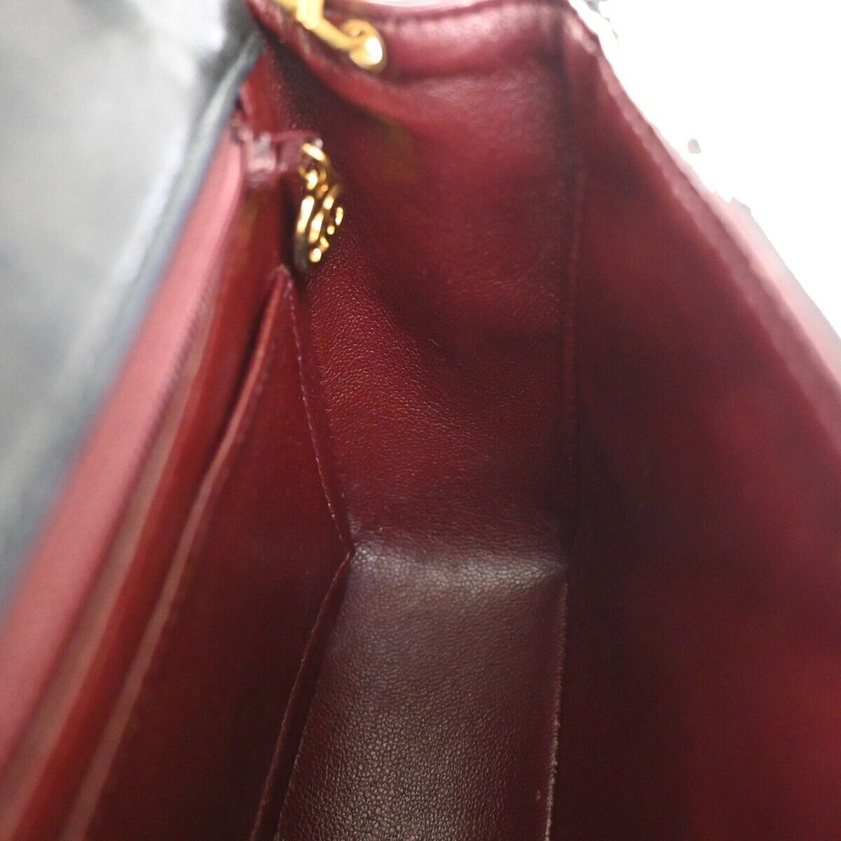 CHANEL CC Mini Matelasse Chain Shoulder Bag Patent Leather Black GHW 332RJ334