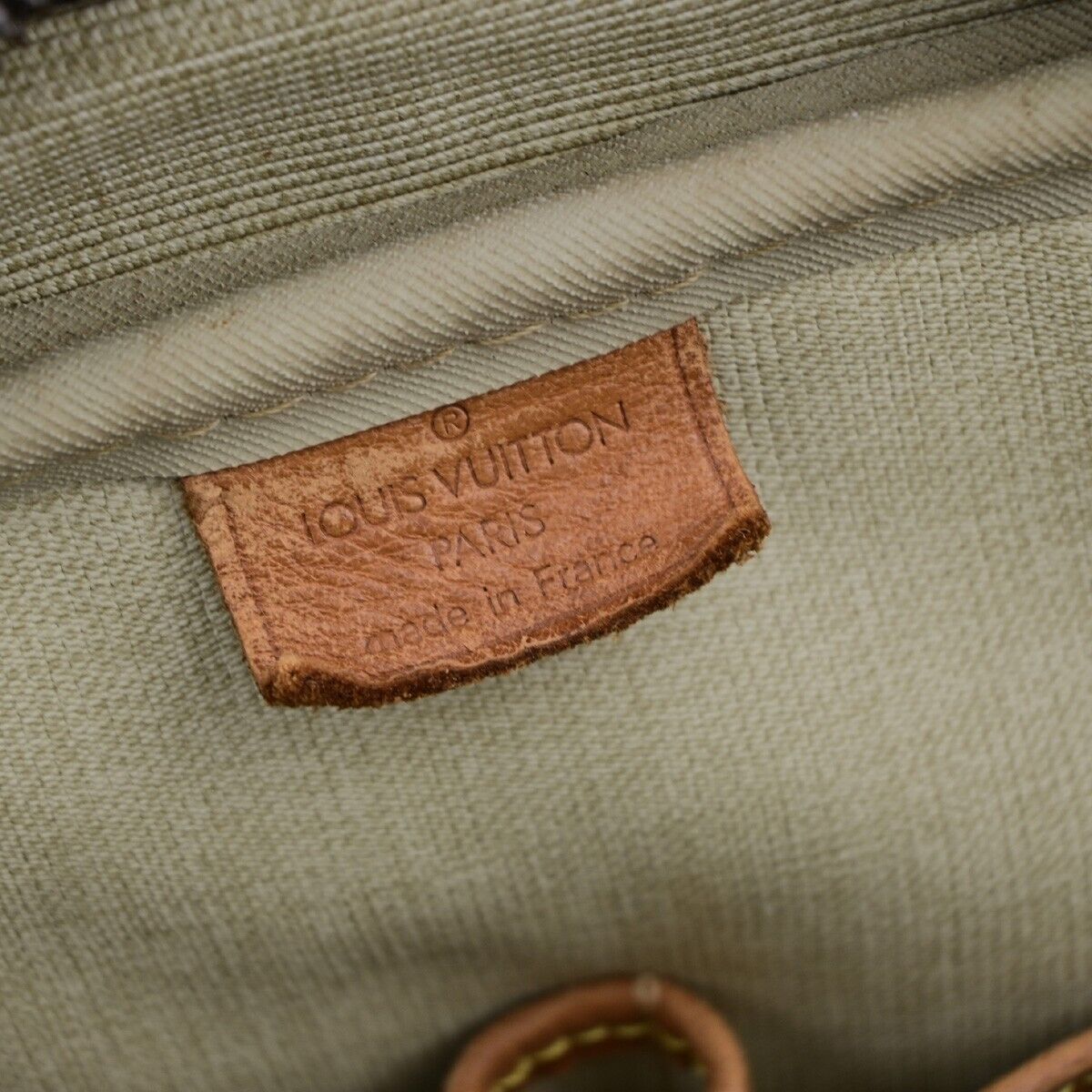 LOUIS VUITTON LV Logo Deauville Hand Bag Monogram Leather Brown M47270 61EC992