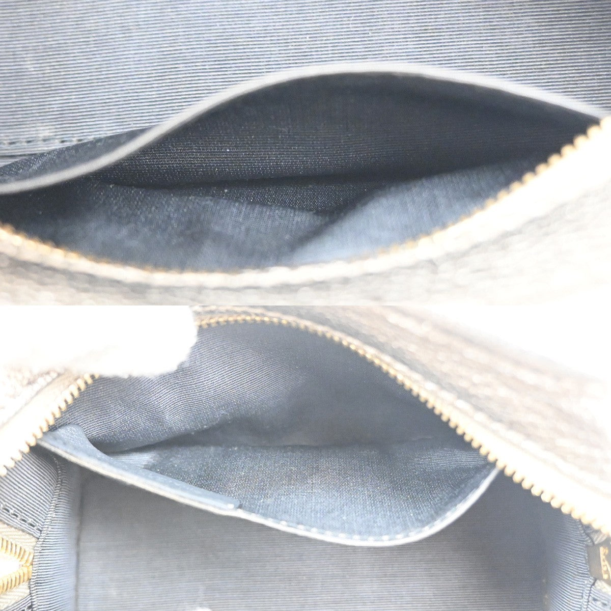 LOEWE Anagram Amazona Logo Mini Shoulder Hand Bag Leather Gray Gold GHW 87MA208