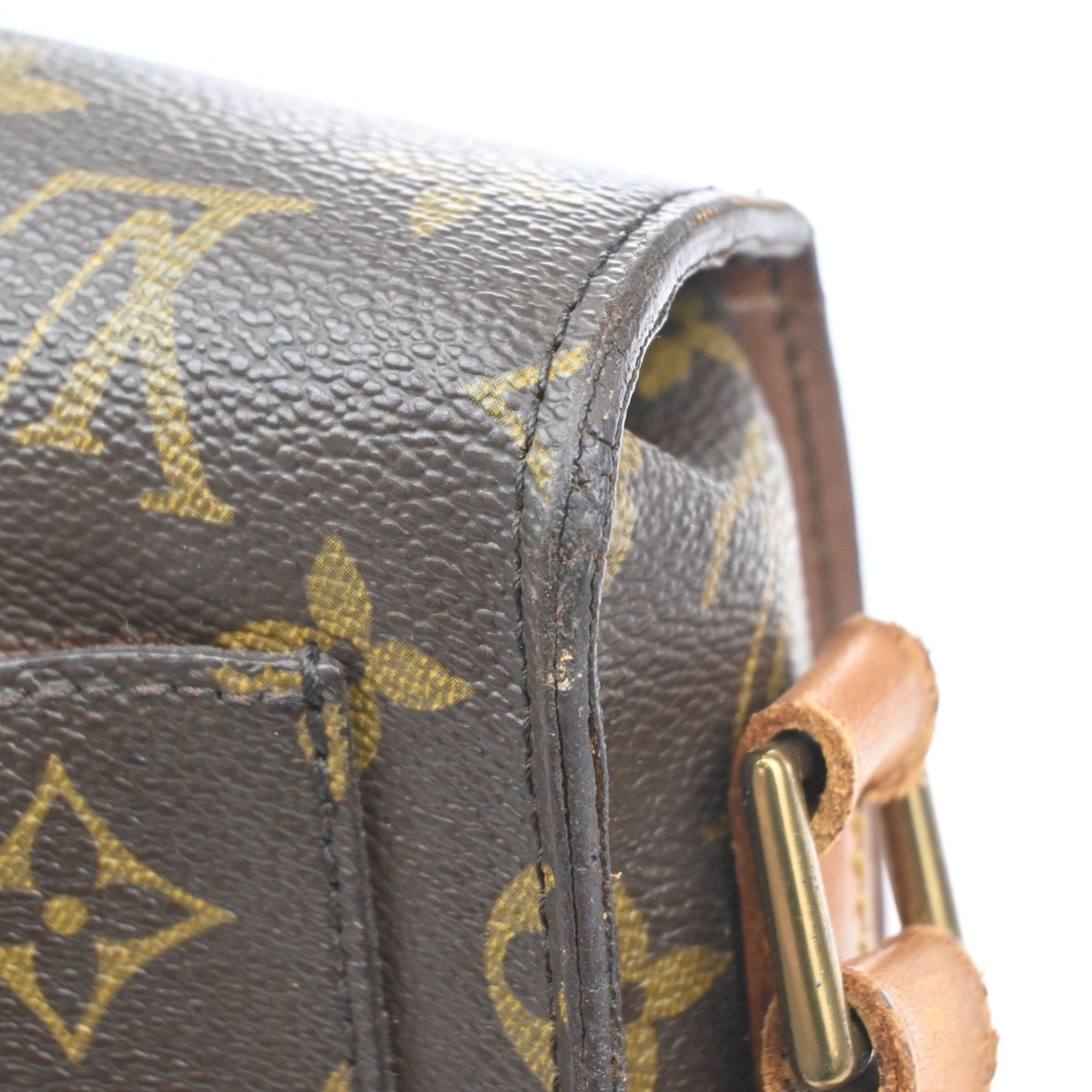 LOUIS VUITTON Saint Cloud GM Shoulder Bag Monogram Leather Brown M51242 80MA658