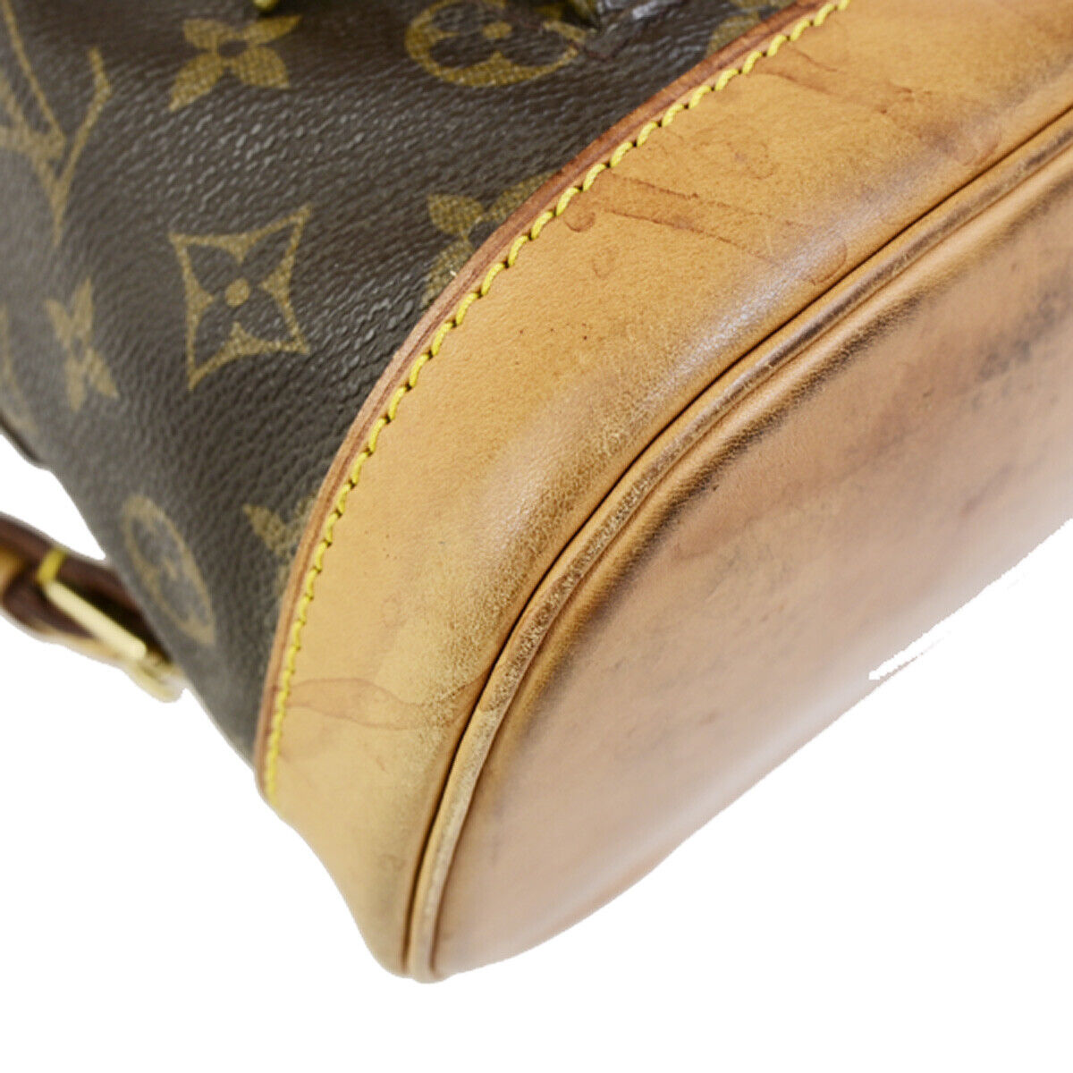 LOUIS VUITTON Montsouris MM Backpack Bag Monogram Leather Brown M51136 18YG489