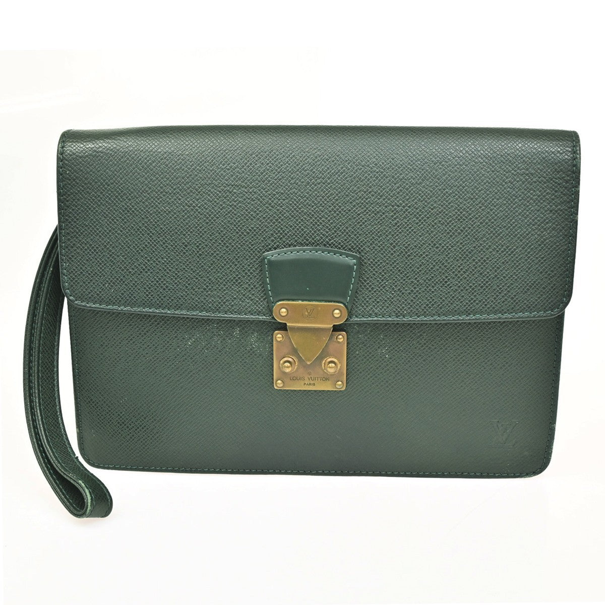 LOUIS VUITTON Pochette Kourad Clutch Hand Bag Taiga Leather GN M30194 05KC165