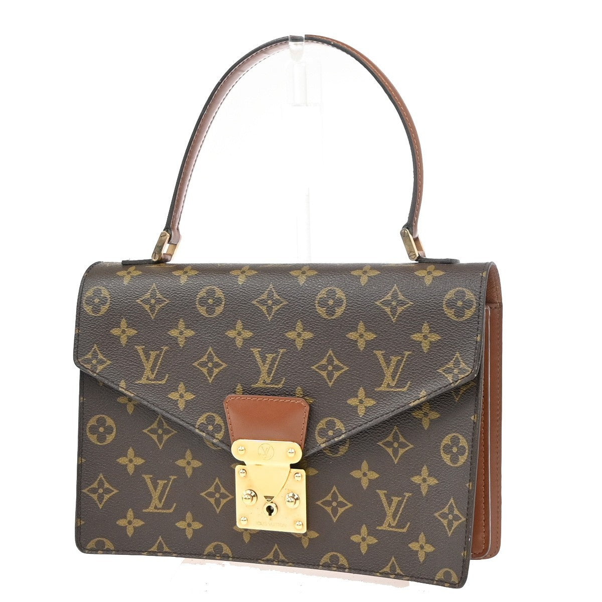 LOUIS VUITTON Concorde Hand Bag Monogram Leather Brown France M51190 98KC745