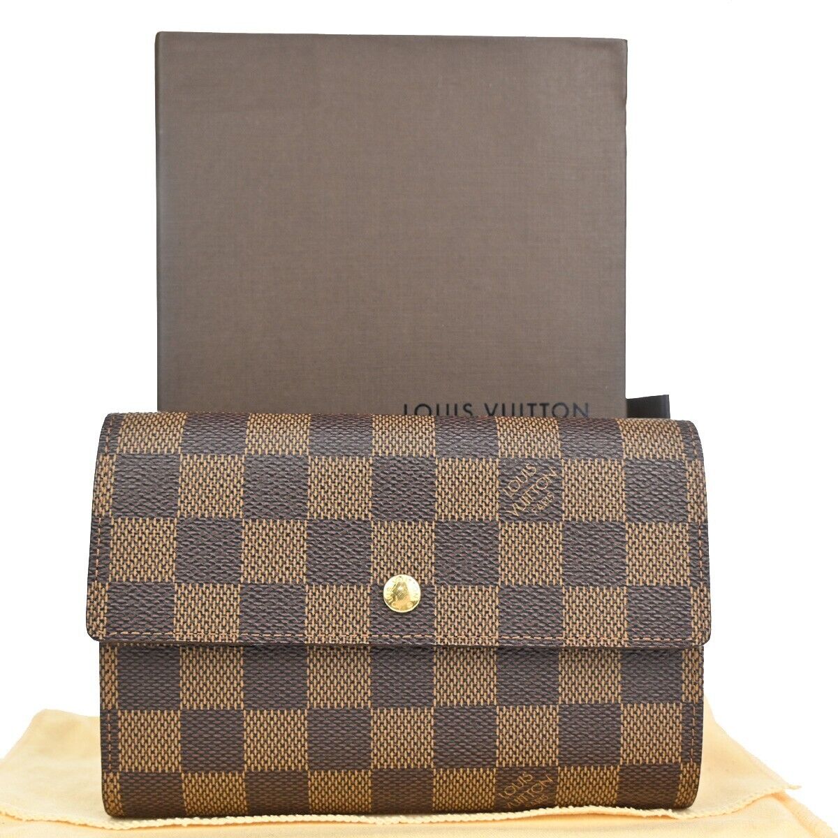 LOUIS VUITTON Porte Tresor Etui Papier Trifold Wallet Damier BN N61202 18RJ327