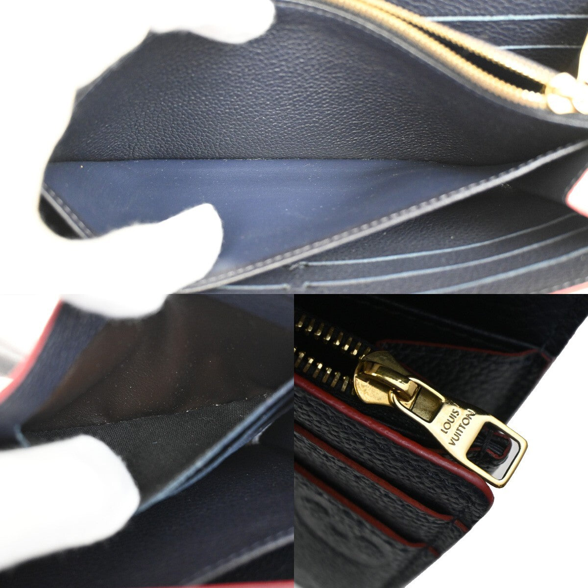 LOUIS VUITTON Portefeuille Sarah Wallet Monogram Empreinte Blue M62125 88YH289