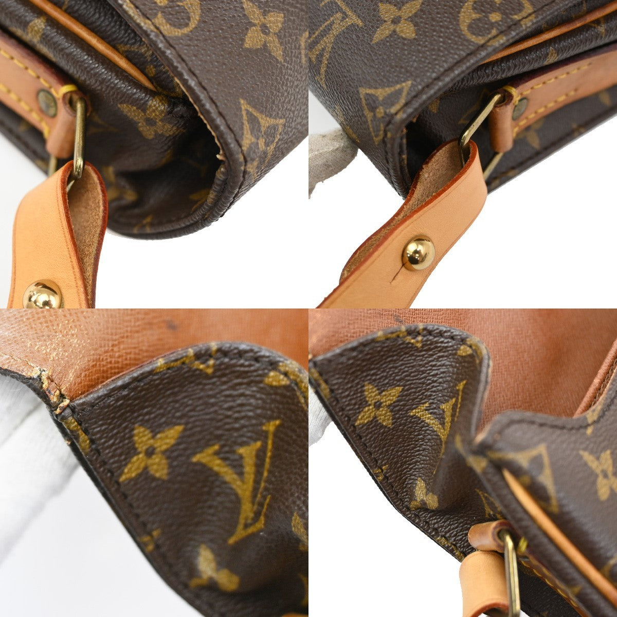 LOUIS VUITTON Cartouchiere GM Shoulder Bag Monogram Leather Brown M51252 77CA262