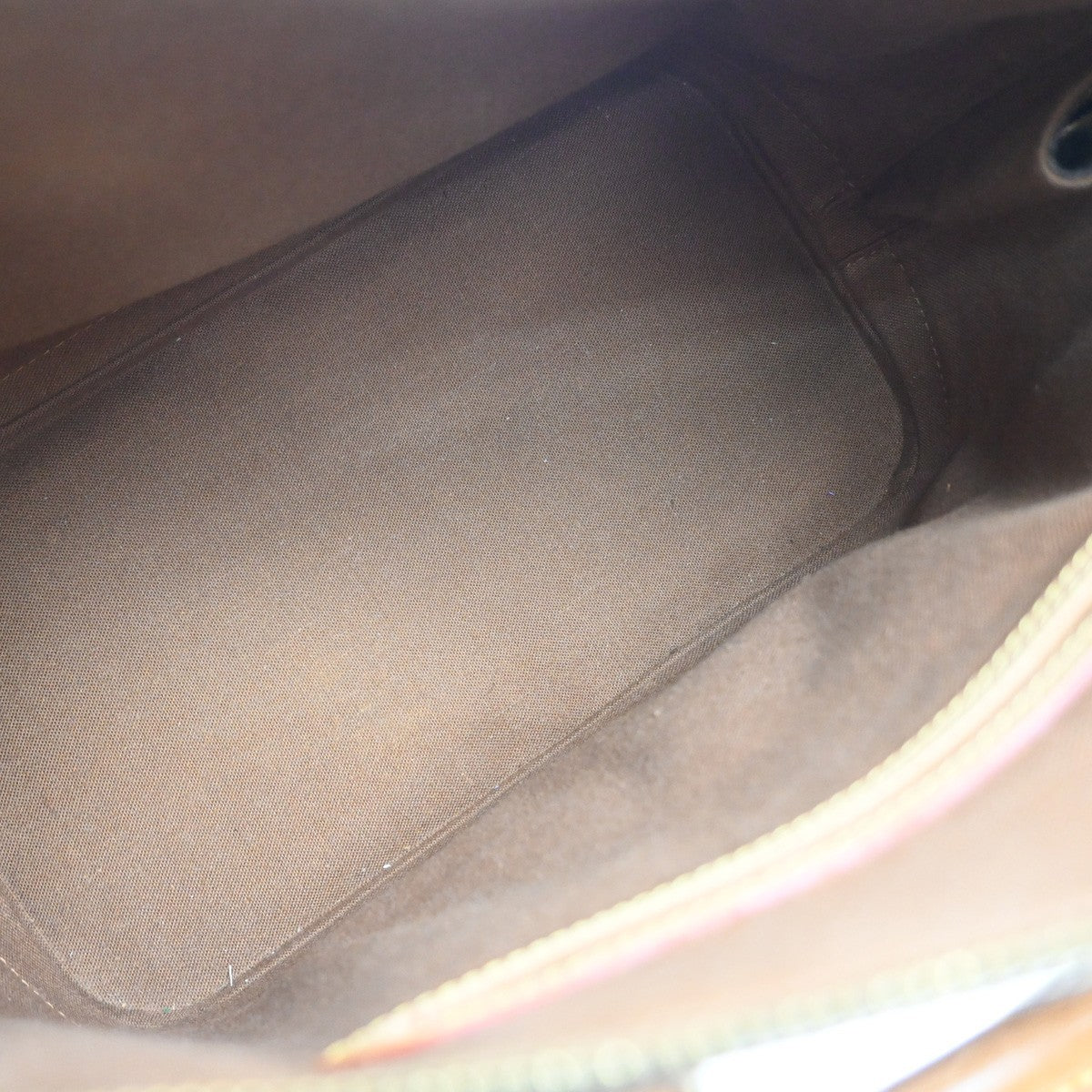 LOUIS VUITTON LV Logo Alma Hand Bag Monogram Leather Brown France M51130 17MA583