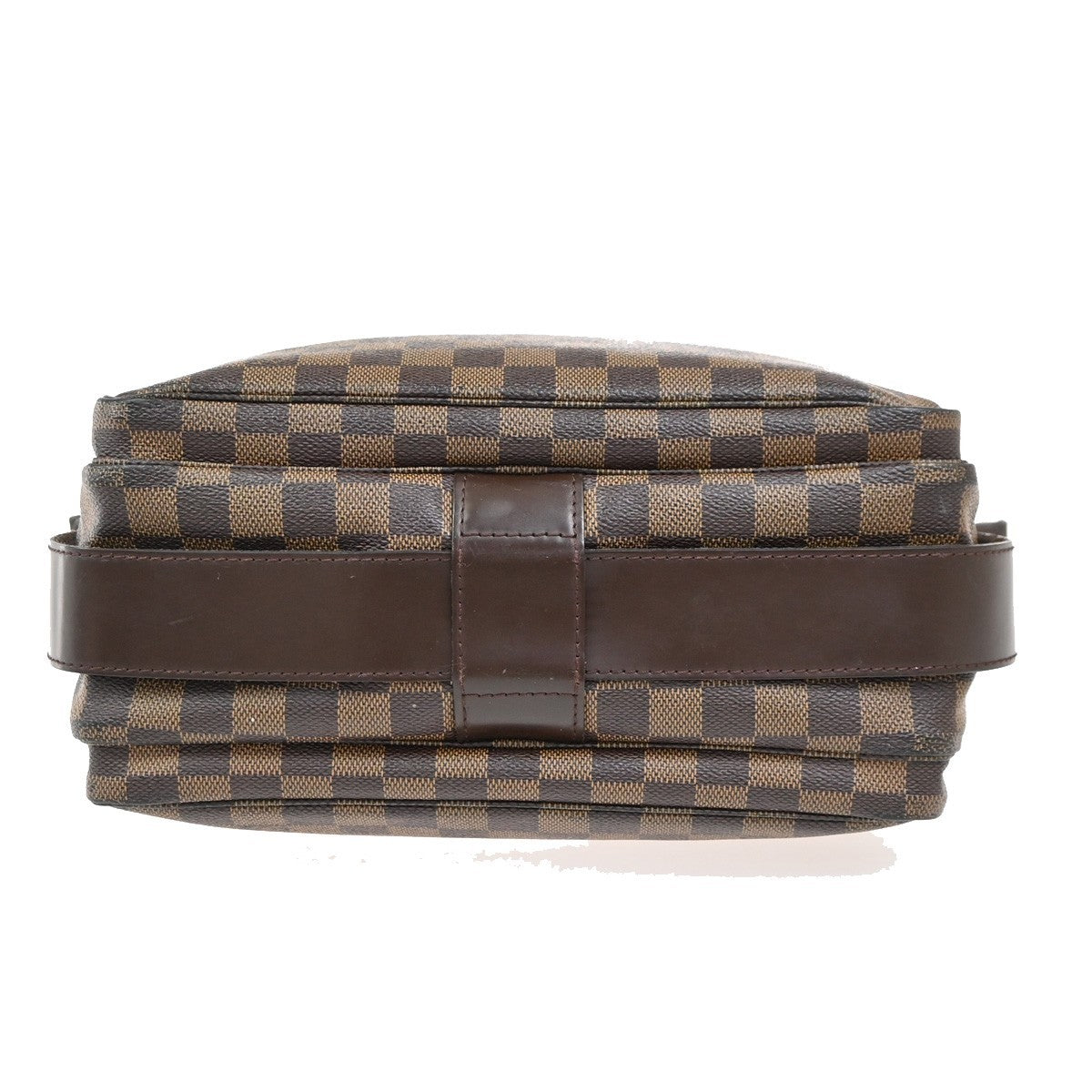 LOUIS VUITTON Naviglio Shoulder Bag Damier Ebene Leather Brown N45255 76ZA305